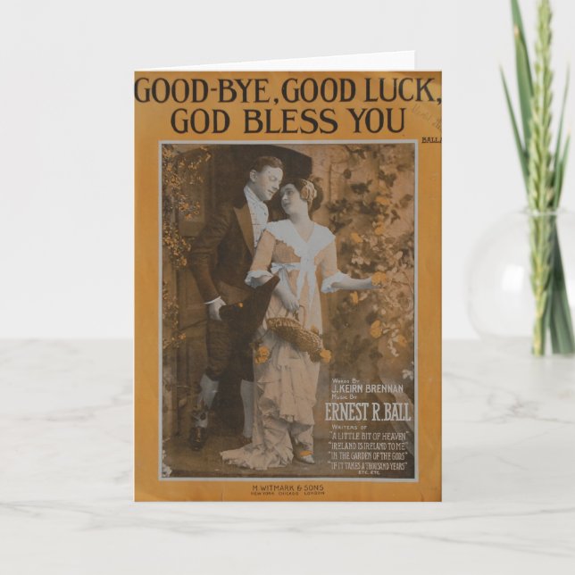 Good-Bye, Good Luck, God Bless You Card (Front)