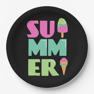 Good bye School Hello Summer Beach Paper Plate