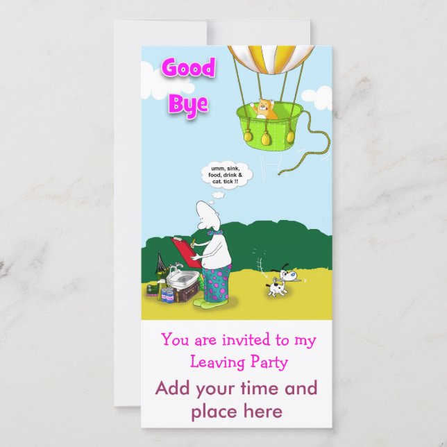 good bye, You are invited to my Leaving Party, ... (Front)