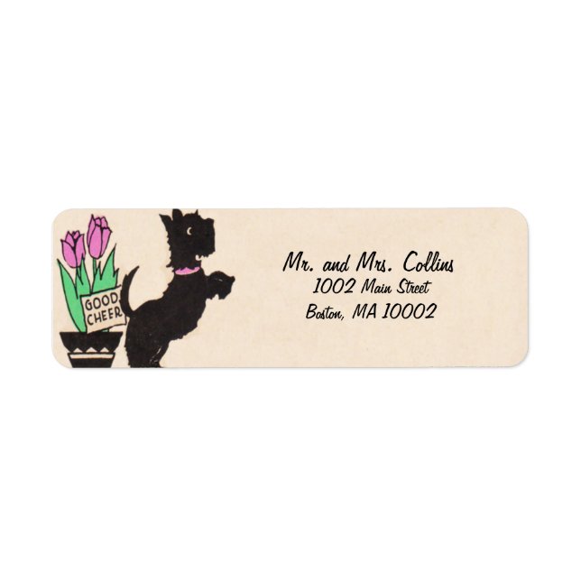 Good Cheer Scotty Return Address Labels (Front)