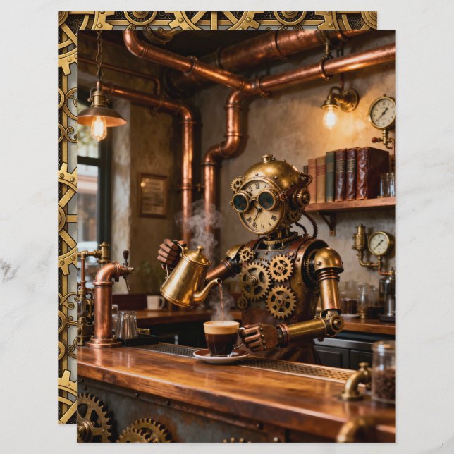 Good Coffee Scrapbook Paper (Front/Back)