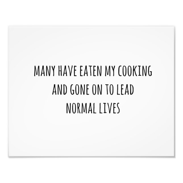 Good Cooking? Funny Modern Kitchen Print (Front)