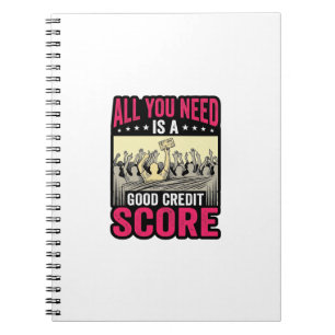 Good Credit Score Vintage Funny Finance Shirt_1 Notebook