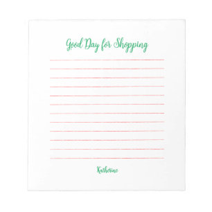 Good Day for Shopping Notepad