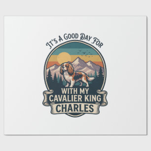 Good Day Hiking Cavalier King Charles Dog Wrapping Paper
