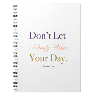 Good Day Notebook Gold Accent