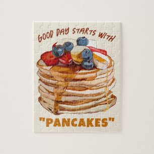 Good Day Starts With Pancakes Jigsaw Puzzle