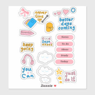 Good Days Ahead Sky Blue Aesthetic Sticker Sheet