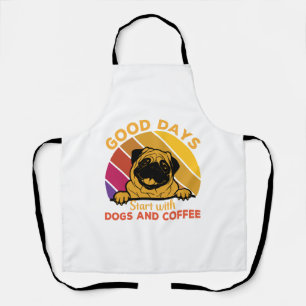 good days start with doge and coffee apron