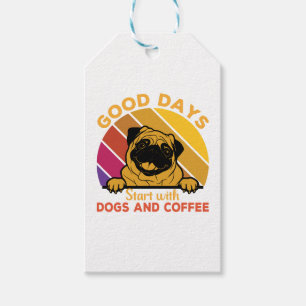 good days start with doge and coffee gift tags