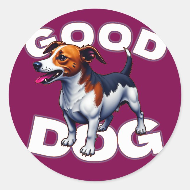 Good Dog Classic Round Sticker (Front)