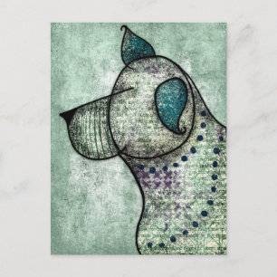 Good Dog Hears A Treat Postcard