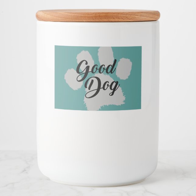 Good Dog Treat Jar Food Label (Front)