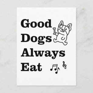 Good Dogs Always Eat GDAE Music Theory Postcard