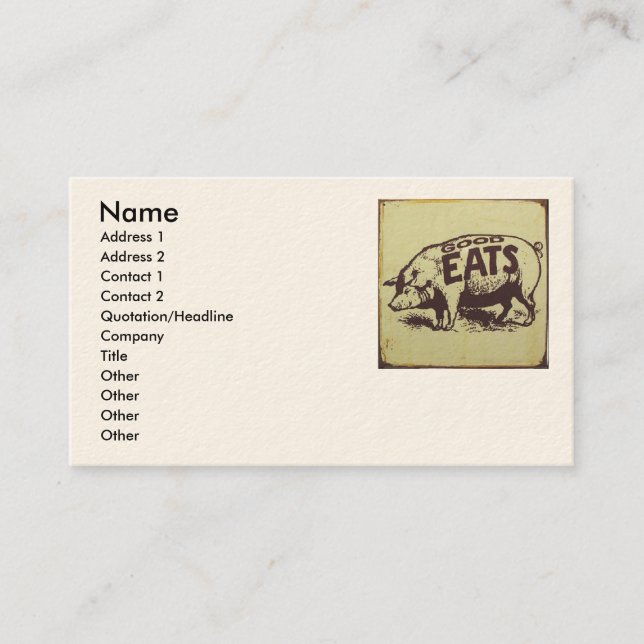 Good Eats Catering Business Card (Front)