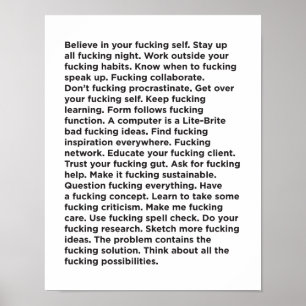 Good Effing Advice Poster