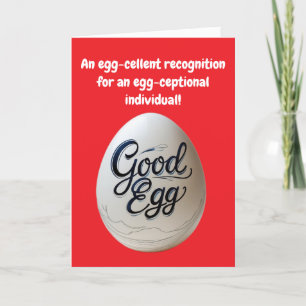 Good Egg Appreciation – Funny Thank You Card