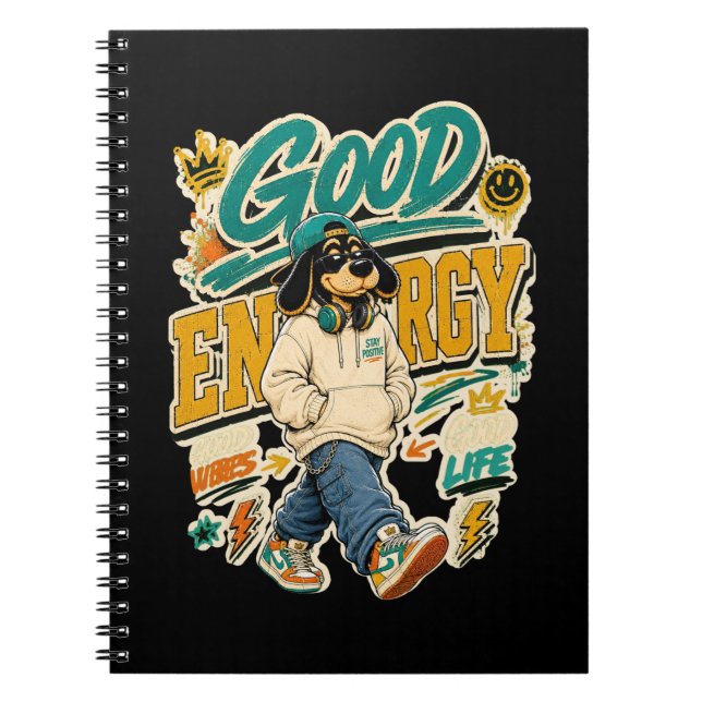 Good Energy Positive Vibes Notebook (Front)