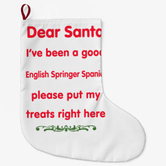 good English Springer Spaniel Large Christmas Stocking