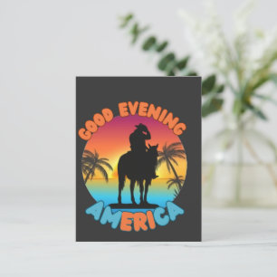 good evening america postcard