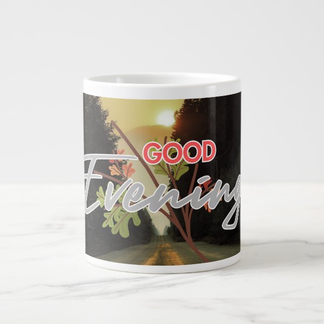 Good Evening Large Coffee Mug (Front)