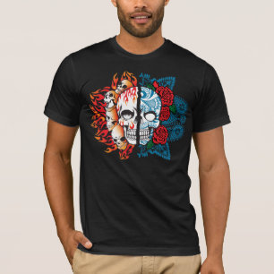 good/evil skull T-shirt