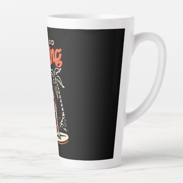 Good Feeling Surfer Girl Latte Mug (Right)