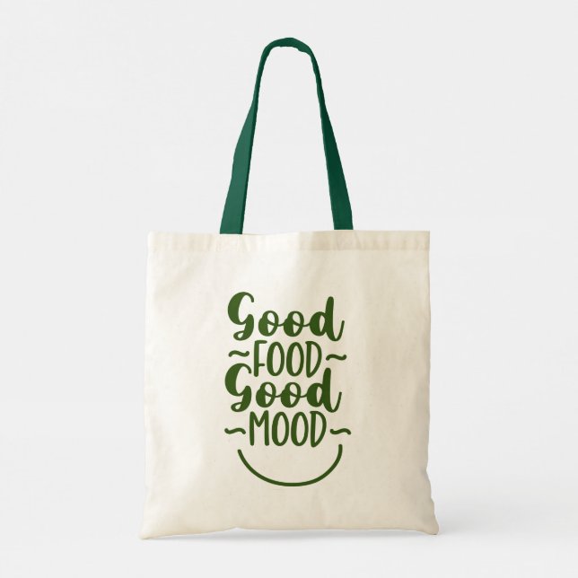 Good Food Good Mood Shopping Tote Bag (Back)