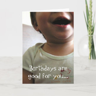 good for you. card