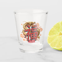 "Good Fortune" Chinese Dragon and Luck Symbol