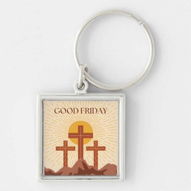 Good Friday Card Key Ring (Front)