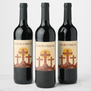 Good Friday Card Wine Label