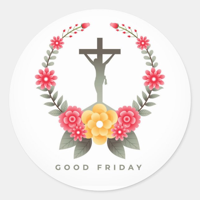 Good Friday  Classic Round Sticker (Front)