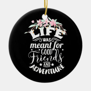 Good Friends And Adventure Ceramic Tree Decoration