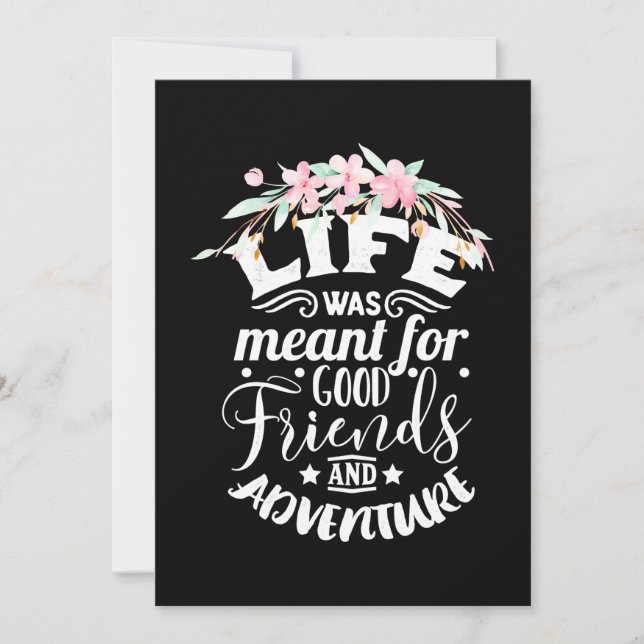 Good Friends And Adventure Invitation (Front)
