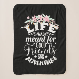 Good Friends And Adventure Sherpa Blanket