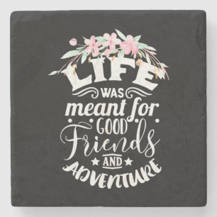 Good Friends And Adventure Stone Coaster
