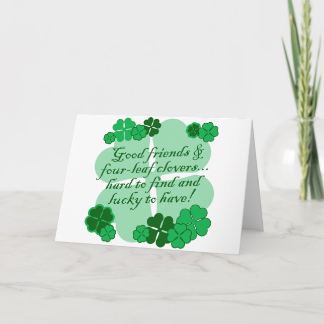 Good Friends and Shamrocks Card (Front)