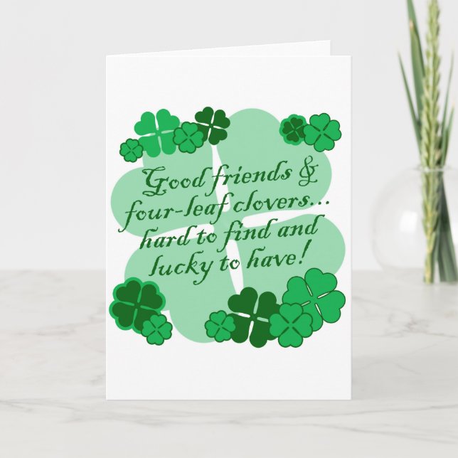 Good Friends and Shamrocks Card (Front)