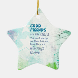 Good Friends are Like Stars Ceramic Tree Decoration