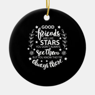 Good Friends Are Like Stars Ceramic Tree Decoration