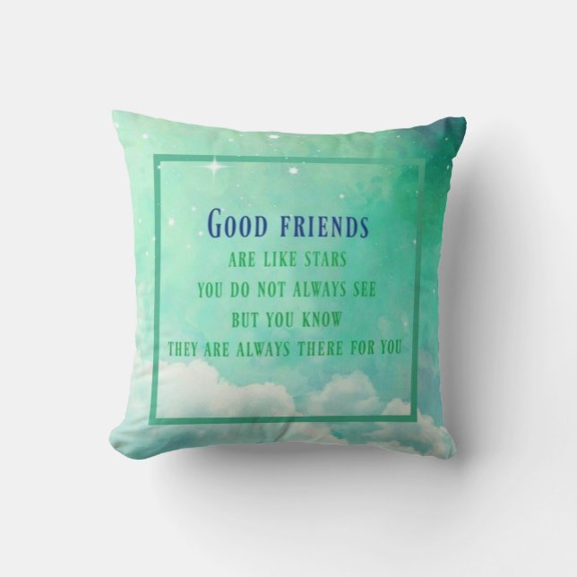 Good Friends are like stars Cushion (Front)