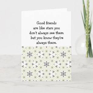 Good friends are like stars Custom Quote Card