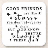 Good Friends Are Like Stars: Friendship Quote Art
