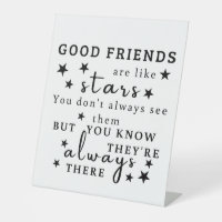 Good Friends Are Like Stars: Friendship Quote Art