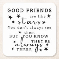 Good Friends Are Like Stars: Friendship Quote Art