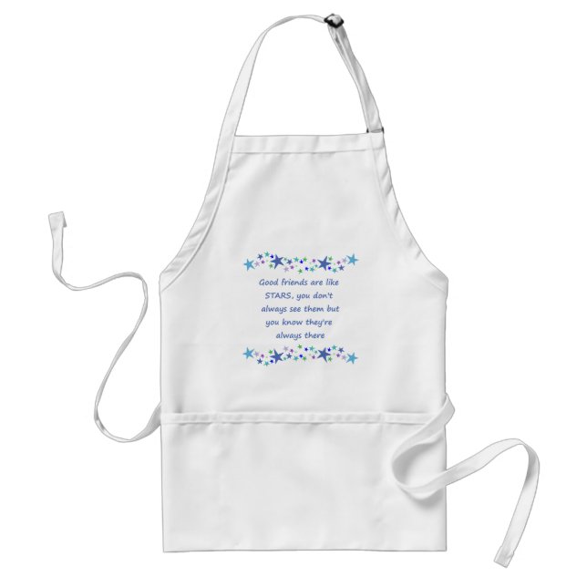 Good Friends are like Stars Inspirational Quote Standard Apron (Front)