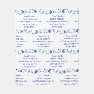 Good Friends are Like Stars Minimalist Modern Deco Fleece Blanket