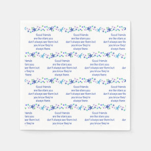 Good Friends are Like Stars Minimalist Modern Deco Napkin