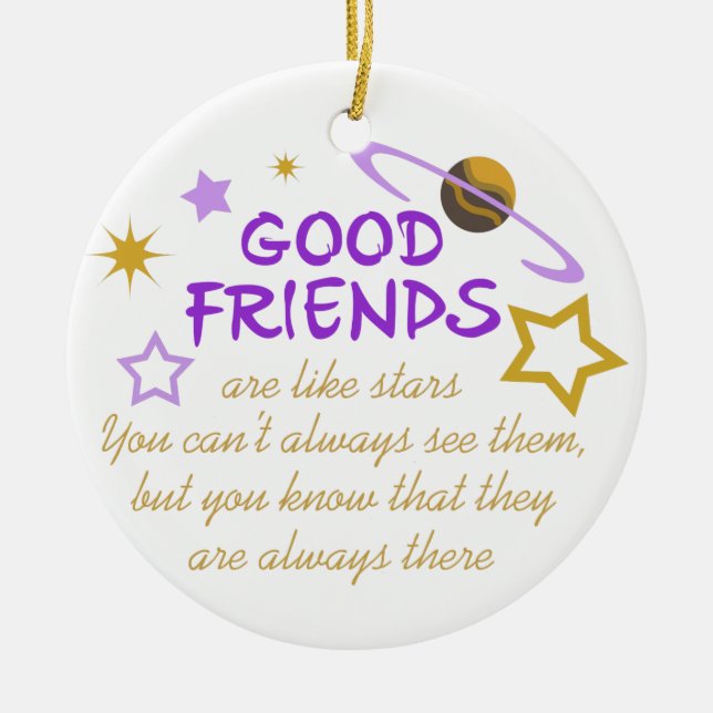 Good Friends Ceramic Tree Decoration (Front)